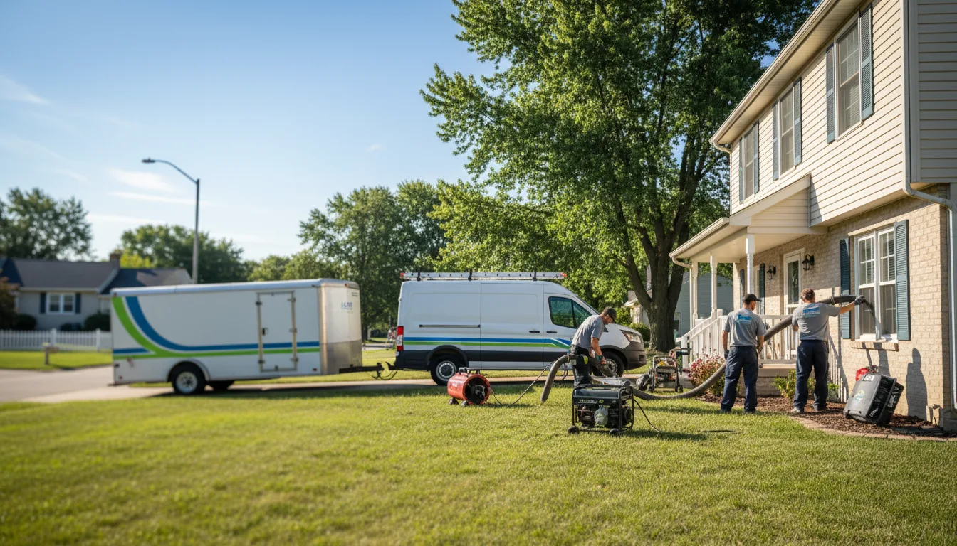 Flooded Basement Restoration And Cleanup With Repair in Springfield, IL near me